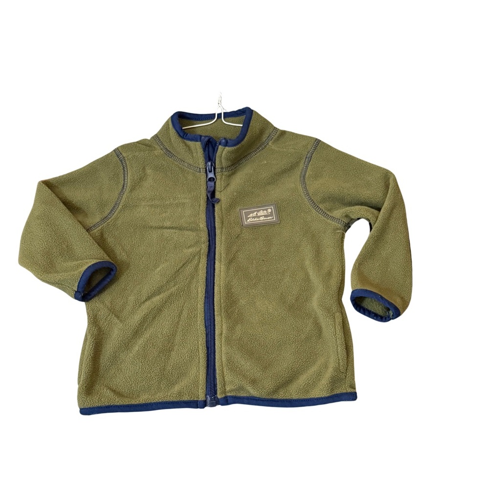 Eddie Bauer Kids Olive Green Fleece Jacket